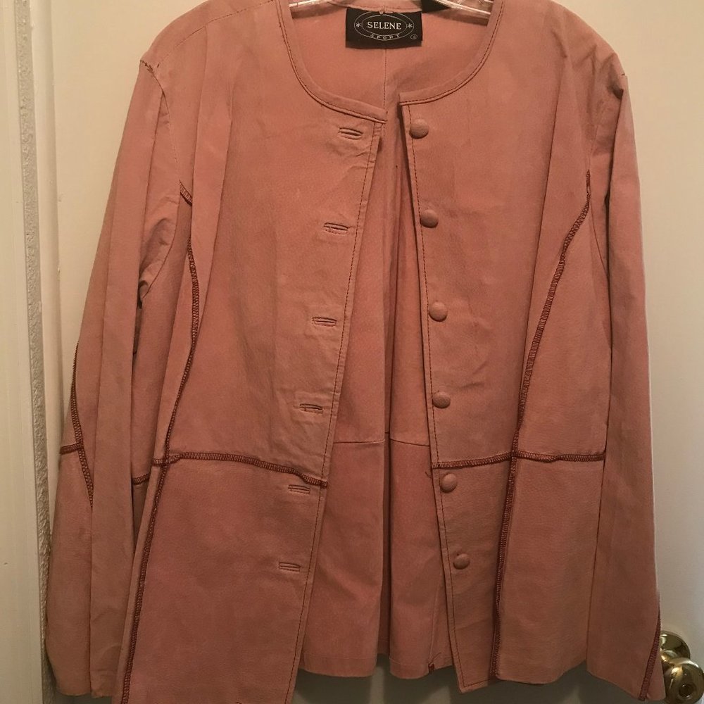 Suede 2-piece suit